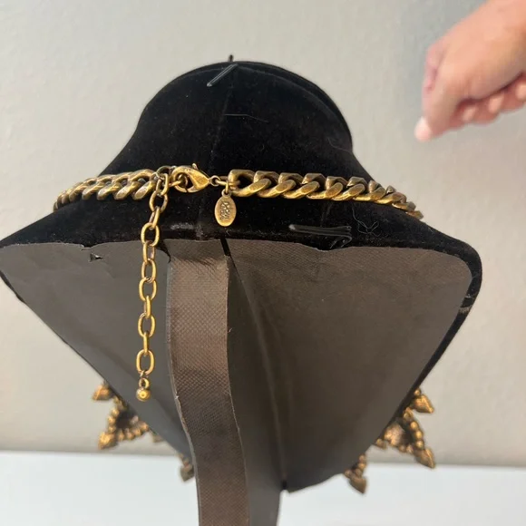 VTG  Joan Rivers Blue Rhinestone Bib Necklace - Picture 5 of 7